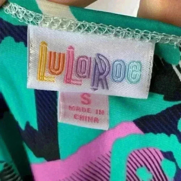 New Lularoe Joy long vest duster S 4-6 multicolored retro 80’s 90’s geometric - Picture 8 of 10